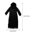 1pc Halloween Fancy Dress Party Black Gown Cosplay Outfit Creative