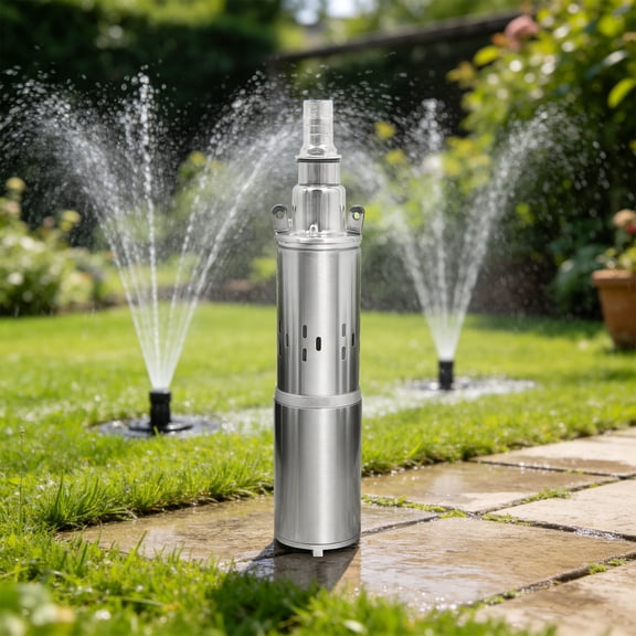 24V Deep Well Submersible Pump Solar-Powered Water Pump Stainless Steel 200w