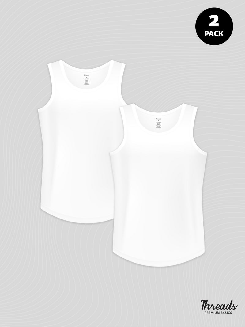 Threads Men's Undershirt, Ultra-Soft Tank, Moisture Wicking, Anti