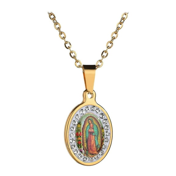 Virgin Mary Pendant Necklace Stylish Virgin Mary Charm Pendant For Women Men Golden