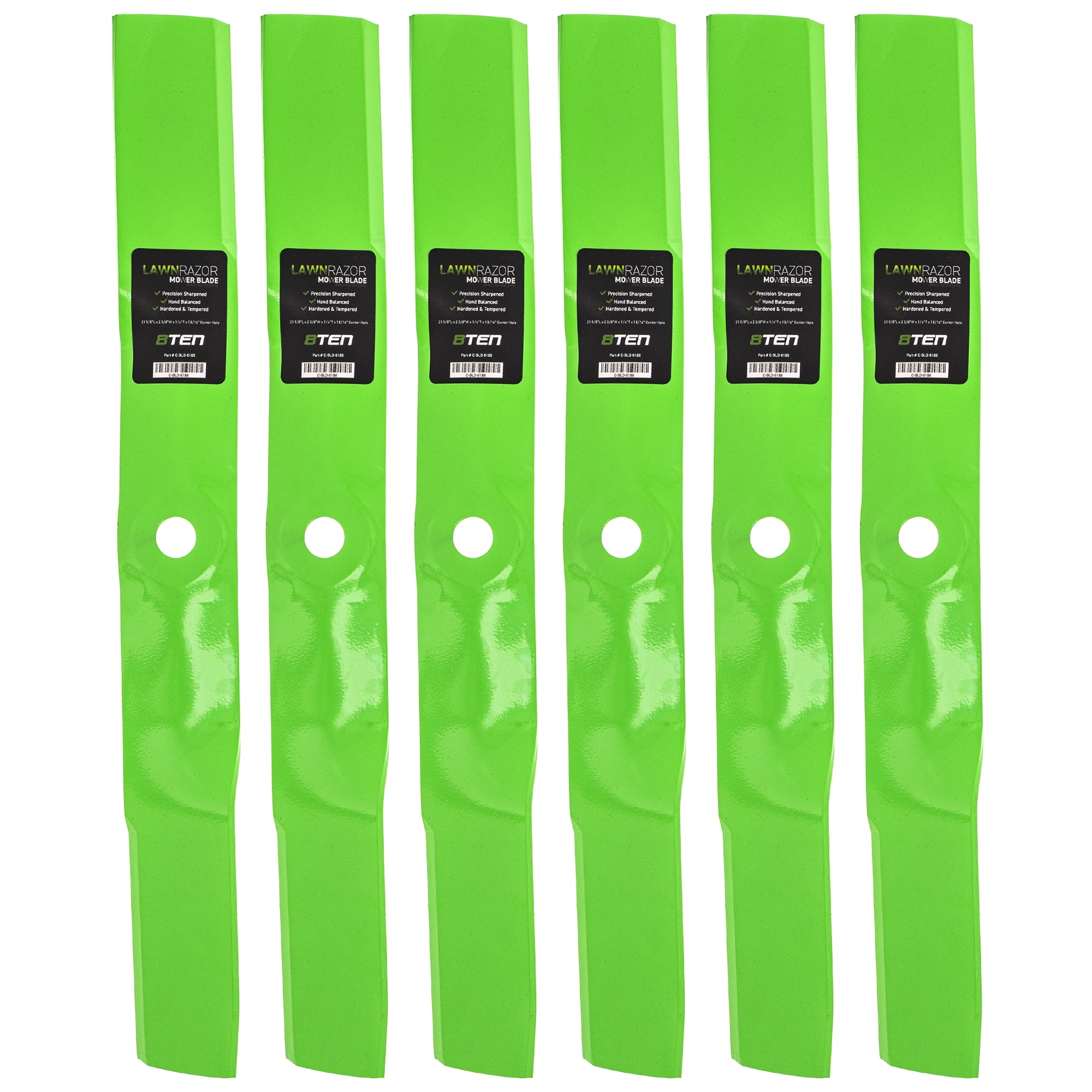 8TEN LawnRAZOR Standard Blade for John Deere 62 inch M143504 6 Pack