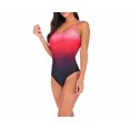 thumbnail image 4 of Bikini sin espalda con degradado ondulado de una pieza ROJO Adepaton FLD-4476, 4 of 5