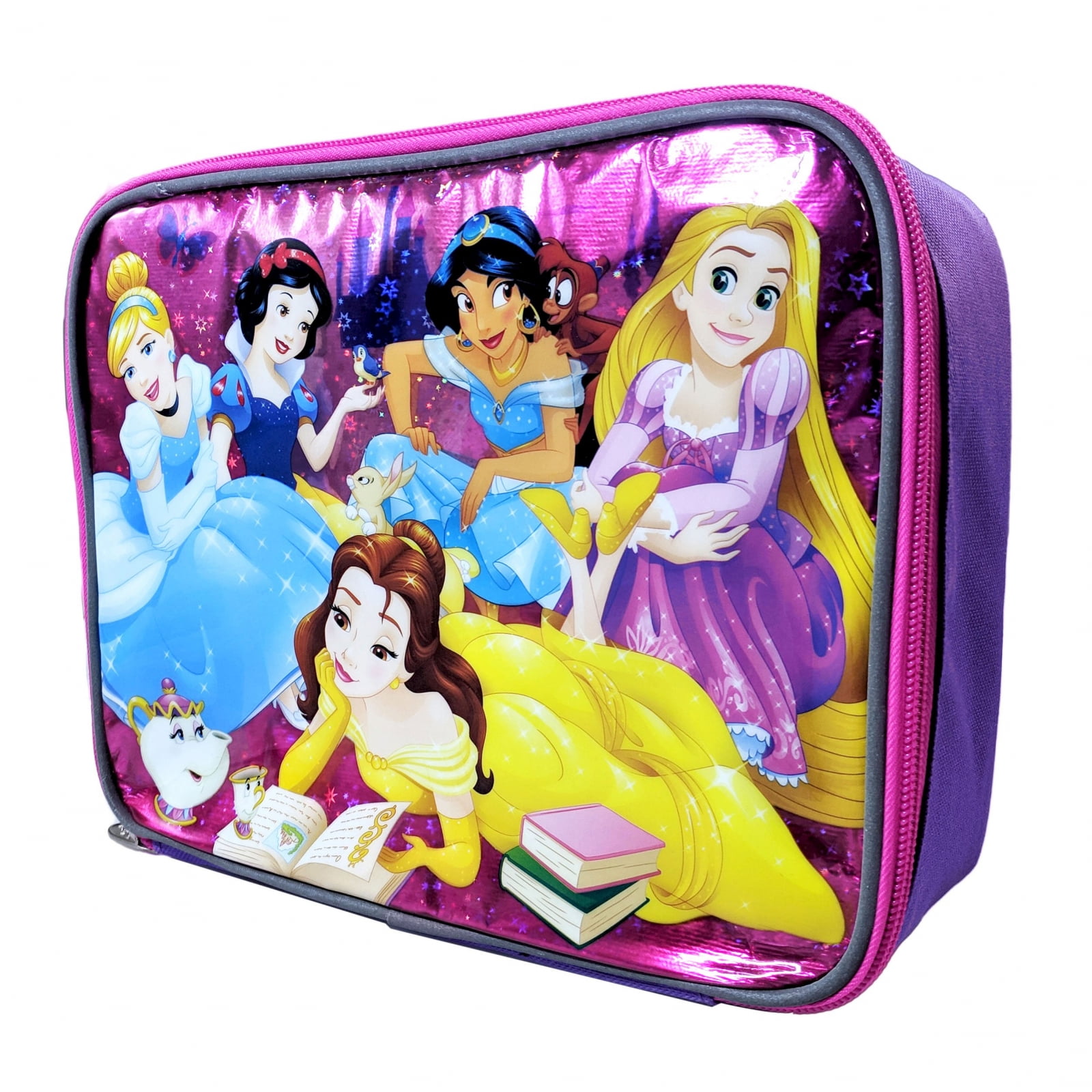Disney Princess Girls Insulated Lunch Bag School Tote Sturdy Zipper
