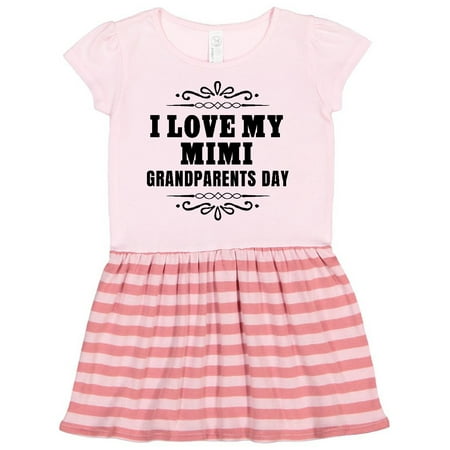 

Inktastic Grandparents Day I Love My Mimi Gift Toddler Girl Dress