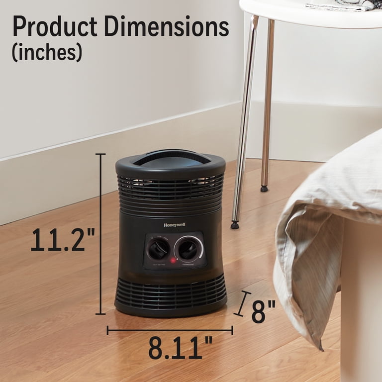 Honeywell 360° Surround Fan Forced Heater, New, Black, HHF360V - Walmart.com