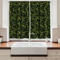 thumbnail image 2 of Ambesonne Vines Kitchen Curtains, Dark Tones Abstract Ivy Grape, 55"x45", Olive Green Dark Green, 2 of 3