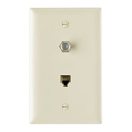 Pass & Seymour TPTELTVI Ivory Combo F Type Coaxial Connector and RJ11 Telephone Jack price history on PriceWatchPro