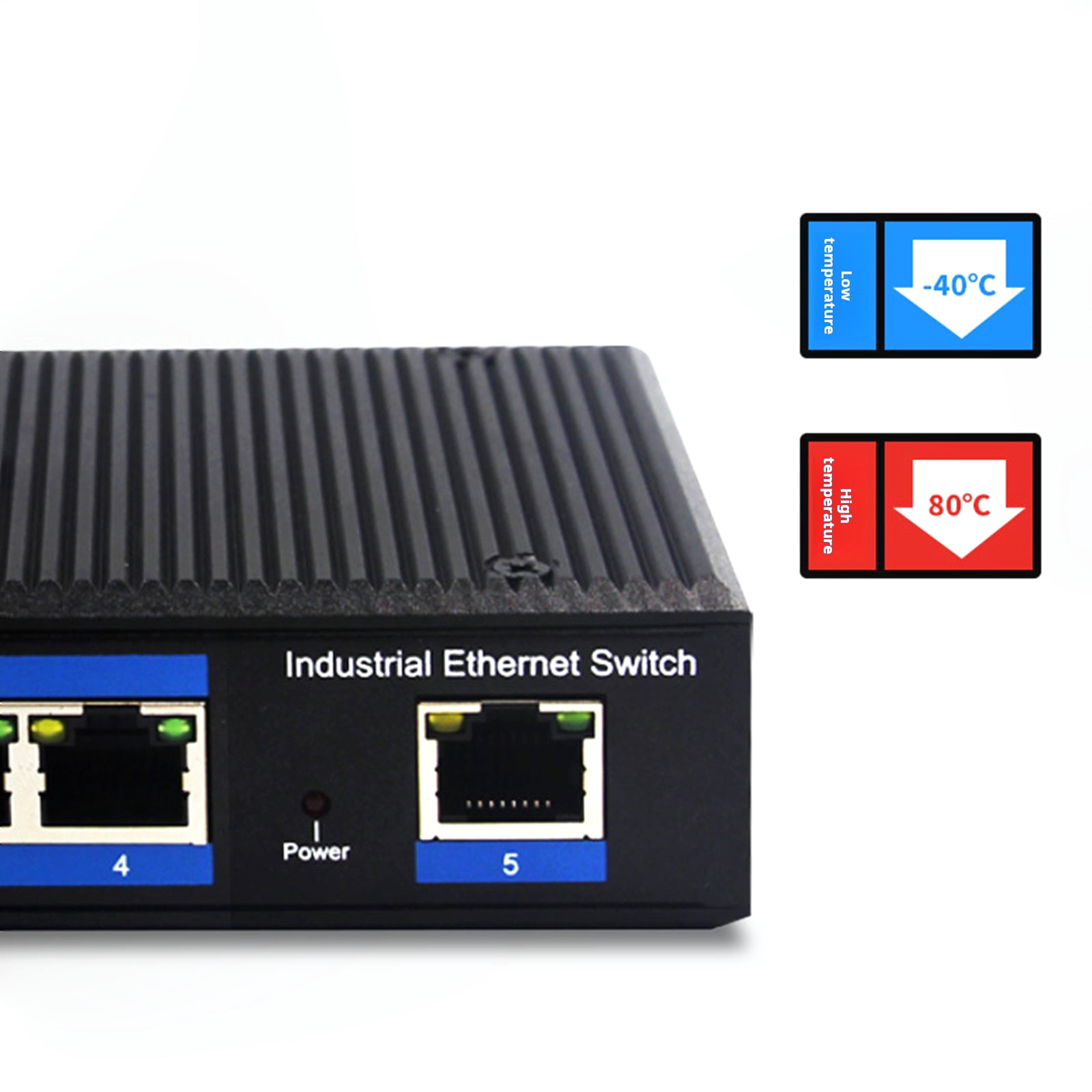Durability 5 Port Gigabit Ethernet Switcher With Anti Interferences Design And Quiet Operating For Home Offices
