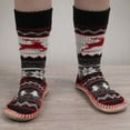 thumbnail image 4 of BambooMN Men's Knit Winter Gripper Slipper Socks - Red Reindeer - S/M - 1 Pair, 4 of 6