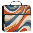 thumbnail image 5 of FORMRS Zipper Binder with Shoulder Strap 2-inch Ring 500 Sheet Capacity File Bag, Beige Abstract Wavy, 5 of 5