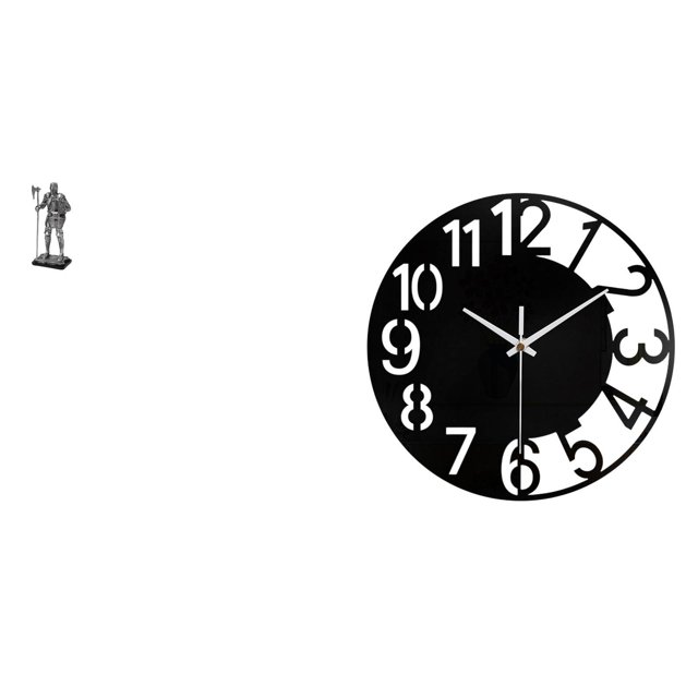 Estatua de caballero con reloj, adorno para entrada, chimenea, dormitorio, casa, oficina, hotel, baño, decoración de inauguración de la casa