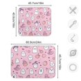 thumbnail image 4 of Yayeee Dish Drying Mat for Kitchen Counter 16"x18" Microfiber Absorbent Pad, Pink Halloween, 4 of 7