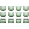 thumbnail image 2 of HofferRuffer Glass Tealight Candle Holders Set of 12, Cute Votive Candle Holder for Table Centerpieces, Party, Wedding and Home Decor (2.2'' x 1.4'', Green), 2 of 7