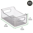 mDesign Kitchen Plastic Storage Organizer Bin, Open Dip Front and ...