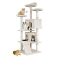 thumbnail image 6 of XF XINFENG 54.7 in 3-Level Cat Tree Tower Playhouse with Scratching Posts,Perch, Kittens, Sisal, Beige, 6 of 8