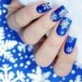 BKBP Snowflake Nail Art Stickers Decals 3D White Snowflakes Sticker for
