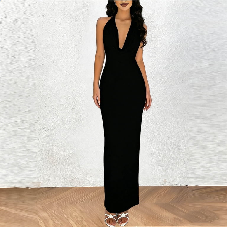 cowl neck bodycon maxi dress Armelia | Brown Cowl-Neck Maxi Dress With Scarf-Detail