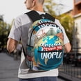 thumbnail image 6 of Honeii Travel Around The World Print School Backpack,Casual Lightweight Travel Rucksack Daypack,Backpacks for College High, 6 of 6