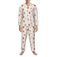 thumbnail image 3 of Sikiie Cute Squirrel Mens Pajama Set, Soft Warm Long Sleeve Sleepwear, Cozy Button-Down Pjs for Men-Large, 3 of 7