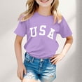 thumbnail image 2 of LUOGENLI Shirts Boy and Girl Fashion Casual Print Round Neck Loose Short Sleeve T Shirt Top Shirts for Girls 10-12 Trendy Tops for Girls Size 7-8 5-6 Years, 2 of 4