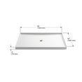 thumbnail image 2 of Kohler K-8659 Rely 60" X 42" Shower Base - White, 2 of 7