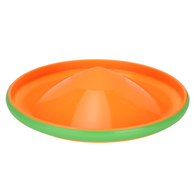 Disco volador interactivo de entrenamiento para perros, ligero y flotante, juguete deportivo para perros pequeños y medianos, color naranja.