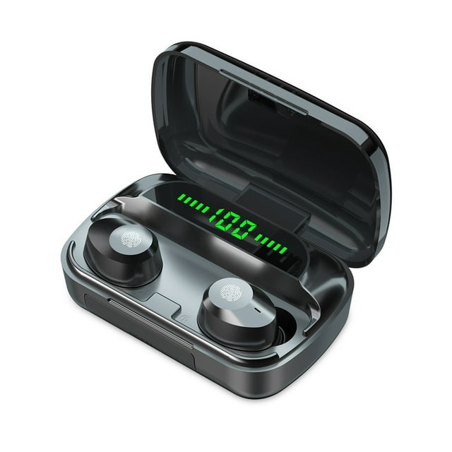Injueey Wireless Bluetooth-compatible Earbuds Rechargeable Sweatproof Noise Earphones Microphone Calling Cancelling Headset with Sports Type2 NO2