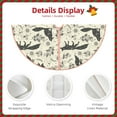 thumbnail image 3 of Lukts Vintage Moon Fox Print Color Life Christmas Tree Skirt, Winter Holiday Tree Mat Decoration ,Can be Used as A Shawl-, 3 of 6