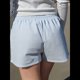 thumbnail image 4 of Pantalones Cortos Tipo Bóxer para Mujer, Pijama de Cuadros , Verano 2025, Pantalones Cortos Casuales para Dormir, Pantalones Cortos de Playa Y2K, Azul y Verde, Talla S, 4 of 5