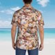 thumbnail image 4 of Balery Colorful Seashells Camisas hawaianas de manga corta para hombre, camisas playeras de corte holgado, camisas de vacaciones con botones,X-Large, 4 of 7