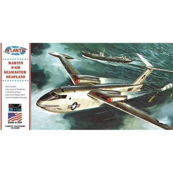 Atlantis Models US Navy Martin P-6M SeaMaster w/Swivel Stand (1/136 Scale) New