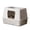 White, variant on EIODEAR Enclosed Stainless Steel Cat Litter Box - Non-Stick Metal Pet Toilet with Top Exit & Odor Control, Anti-Tracking Covered Cat Pan, 19.7" L