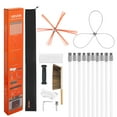 thumbnail image 1 of VEVOR Chimney Sweep Kit, 33 ft Maximum Extendable Length Chimney Brush, Chimney Cleaner Sweeper with Dual Brush Heads, Brush & Goggles, Fireplace Cleaning Tool, 1 of 9