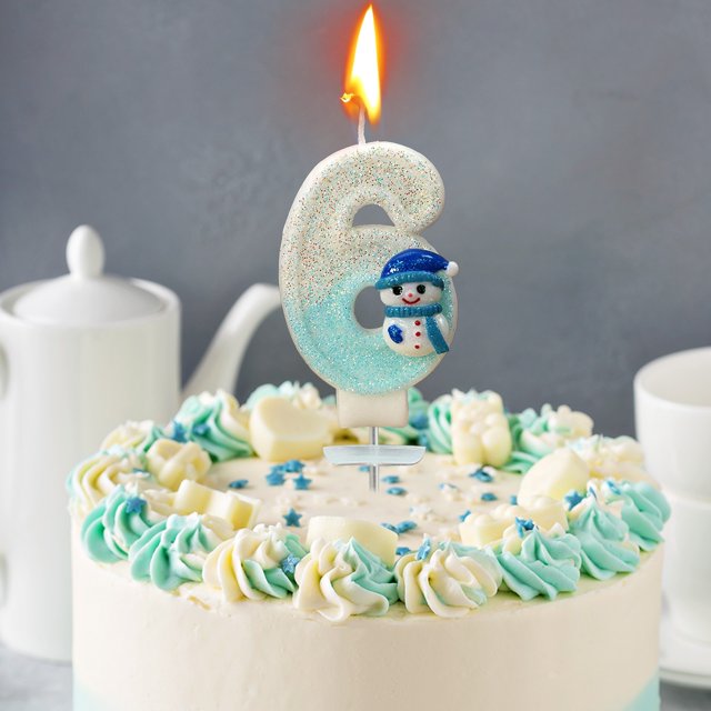 Xihbxyly Ofertas Diarias Pastel En Forma de Copo de Nieve, Vela En Número de Muñeco de Nieve, Decoración de Cumpleaños para Niños, Pastel de Cumpleaños Temático, Cupcakes, Suministros para Cumpleaños