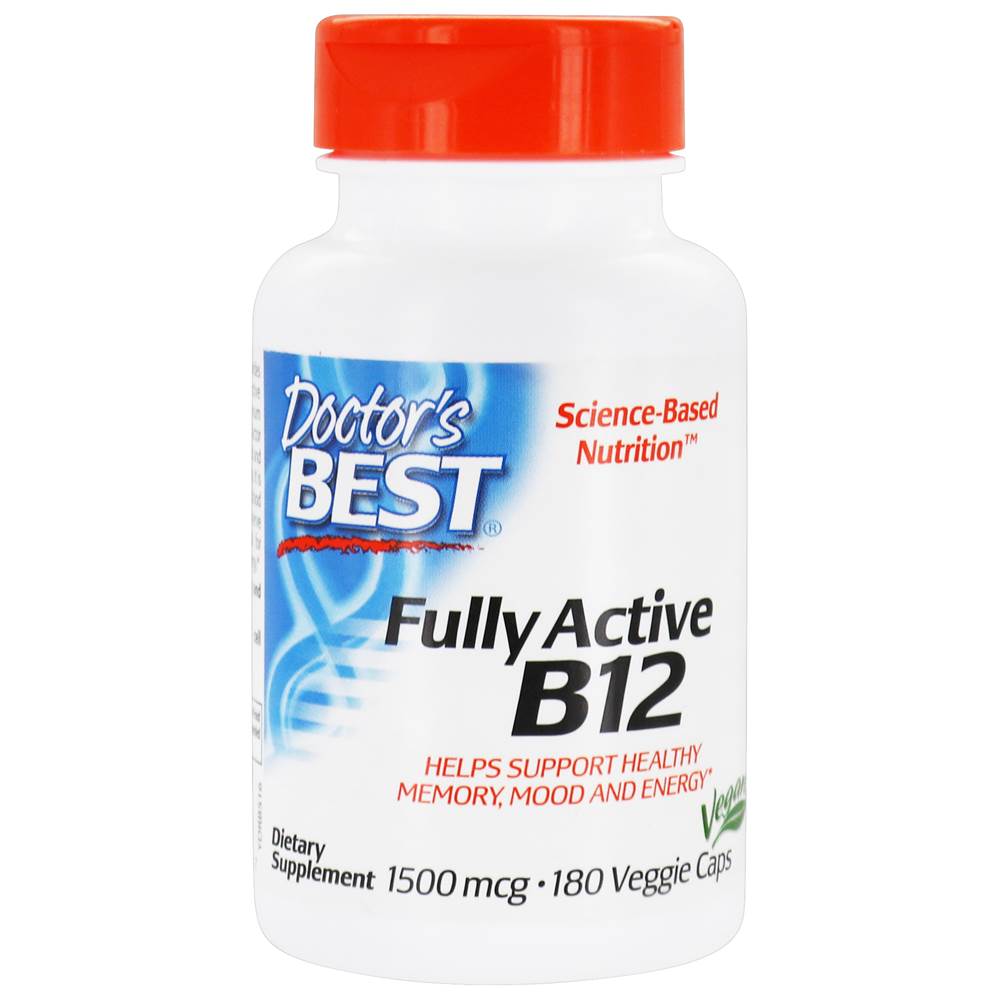 Doctor's Best Fully Active Vitamin B12 1500 mcg. 180 Vegetarian