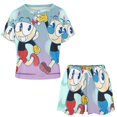 thumbnail image 2 of Cartoon The Cuphead Show Summer Home Suit For Womens Short-Sleeved Pajama Set 2pcs Loungewear Soft Sleepwear T-Shirts Tee Shirt Top And Short Sleeping Pants, 2 of 8