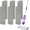Gray, variant on 6 Pack Reusable Mop Pads Compatible with Swiffer PowerMop, Wood Floor Pads Microfiber Mop Replacement Refills Machine Washable for All Floor Surfaces，15.3 * 5.1 in,Purple