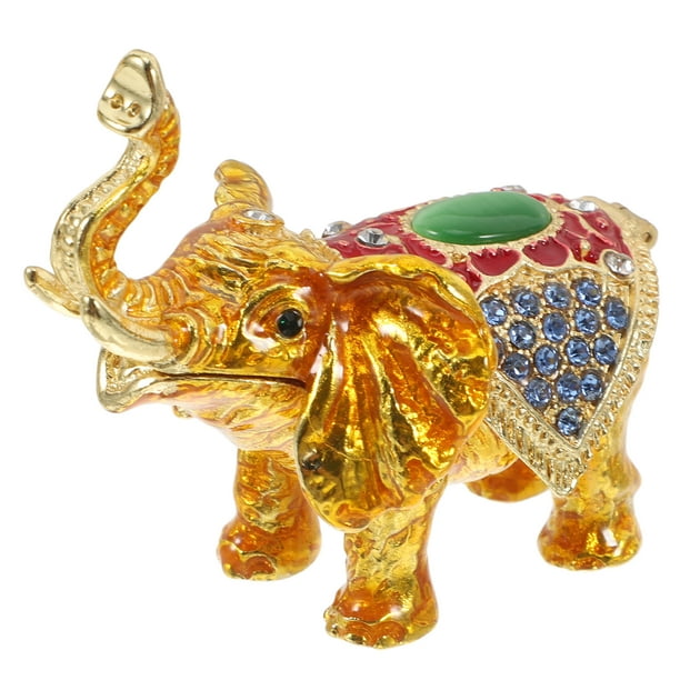 Joyero con forma de elefante para guardar anillos, organizador de joyas, estuche para baratijas con forma de elefante, caja para guardar anillos y collares