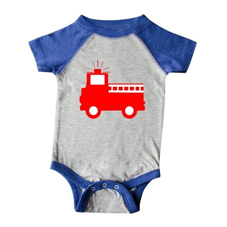 

Inktastic Cute Red Firetruck Gift Baby Boy or Baby Girl Bodysuit