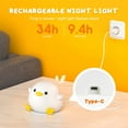 thumbnail image 4 of Led Cute Bean Duck Night Light With Touch Sensor Rechargeable Table Lamp Bedside Lamp For Bedroom Living Room, 4 of 7