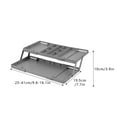 thumbnail image 3 of Binwennn Two Layer Foldable Drawer Organizer Expandable Table Organizer Efficient Storage Rack For Jewelry Cosmetic over The Rack Bathroom Drainer Tray for Kitchen Baby Bottle Drying Rack Space Saving, 3 of 8