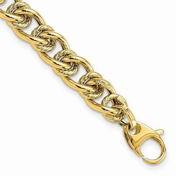 Primal Gold 14 Karat Yellow Gold Polished Fancy Link Bracelet