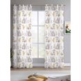 thumbnail image 2 of Happy Easter Sheer Curtains 63 Inch Length 2 Panels Set for Living Room/Bedroom, Spring Bunny Chickens Lambs Easter Eggs Kitchen Curtains Grommet Semi-Sheer Curtains Window Treatments 42"x63"x2, 2 of 7