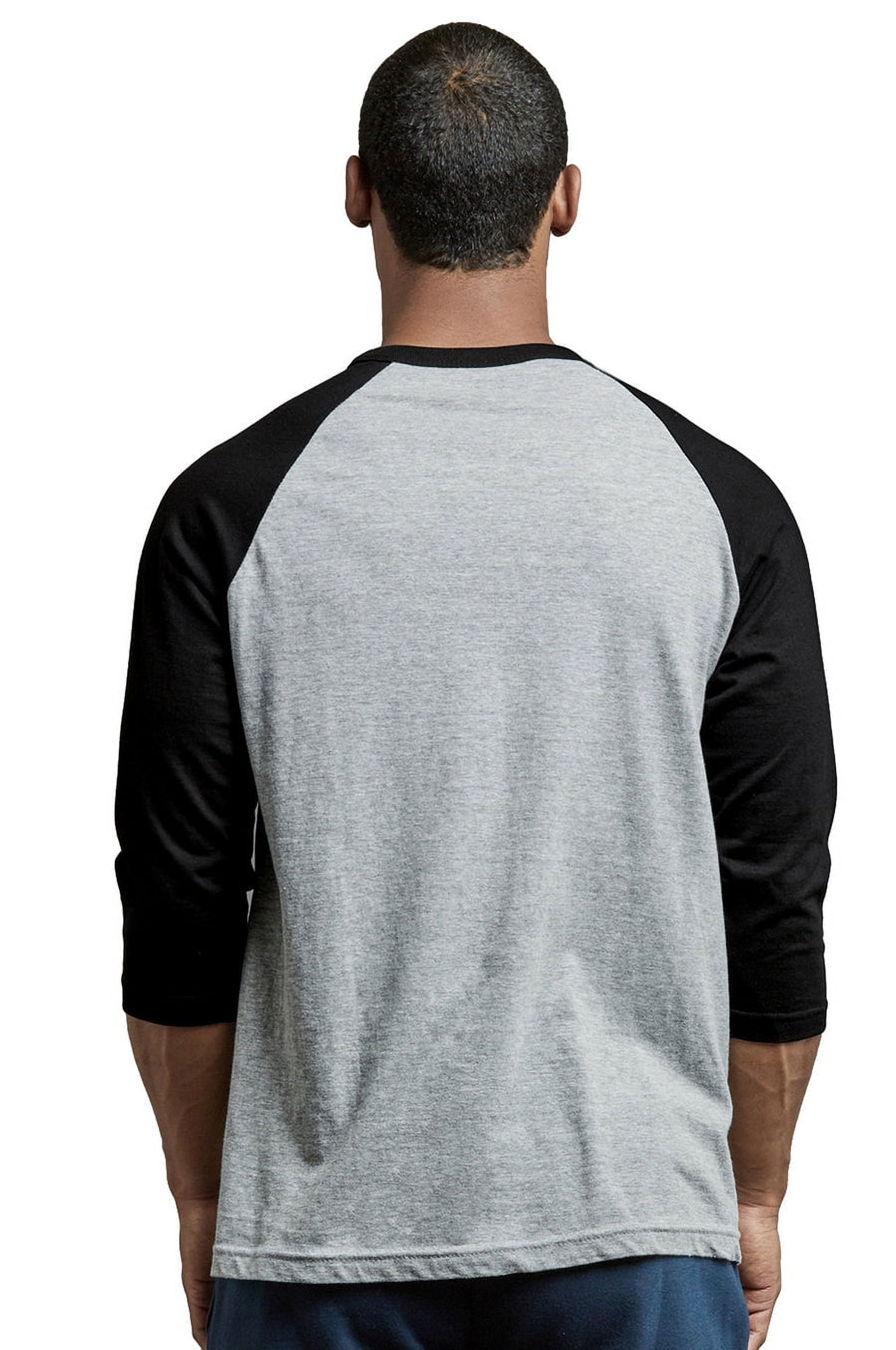 Top Pro Men's 3/4 Sleeve Crew Neck Raglan Jersey Baseball Tee Shirts (Single and Multi Packs Available)