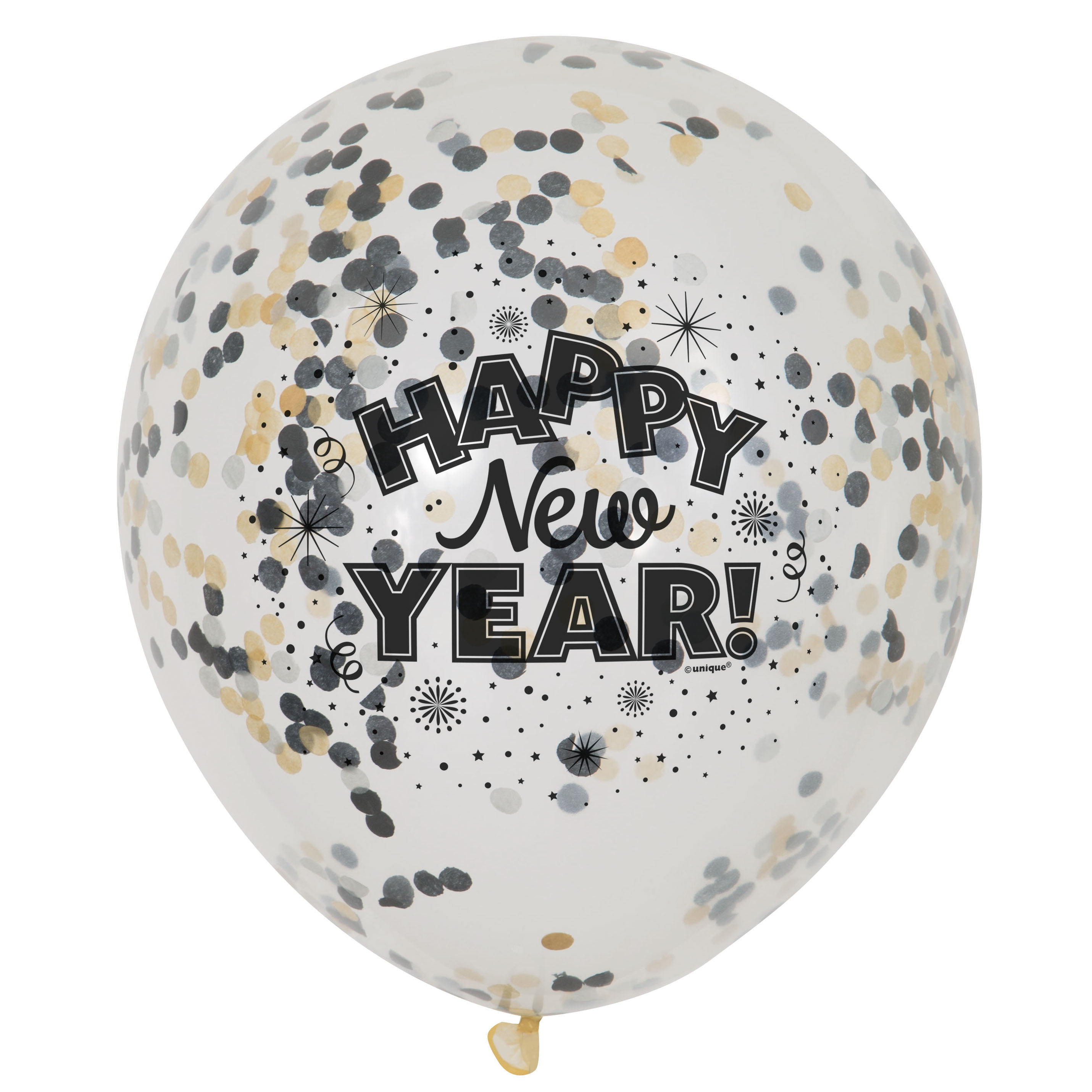 Happy New Year Confetti Balloons 12in 6ct