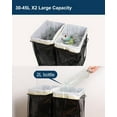 thumbnail image 4 of Pull-Out  for Kitchen Cabinet, Double 13 Gallon Tilt Out Garbage Bins with Soft-Close Slides, Under Sink Stainless Steel Shelf, Easy Installation, Heavy Duty Bags Included (Black), 4 of 6