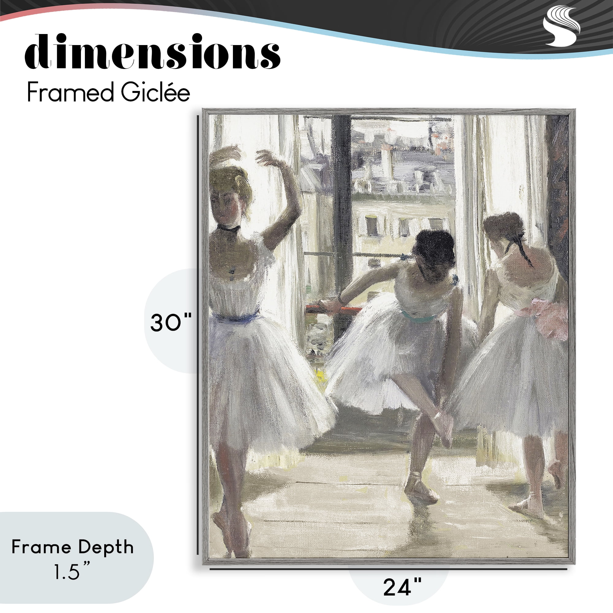 Stupell Industries Ballet Class In Practice Gray Framed Giclee Art, design by Leah Straatsma