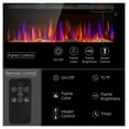 thumbnail image 5 of 36" Electric Fireplace, Wall Mounted & Recessed Heater with Remote - Adjustable Flame & Heat, 5 of 9