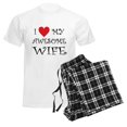 thumbnail image 6 of CafePress - I Love My Awesome Wife Pajamas - Men's Light Loose Fit Cotton Pajama Set, 6 of 7
