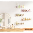 thumbnail image 3 of 15" Acrylic Floating Shelves Wall Mounted, Upsimples 5pack Clear Acrylic Shelves, for Bedroom, Living Room, Bathroom, Kitchen, 3 of 11